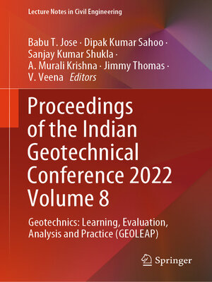 cover image of Proceedings of the Indian Geotechnical Conference 2022 Volume 8